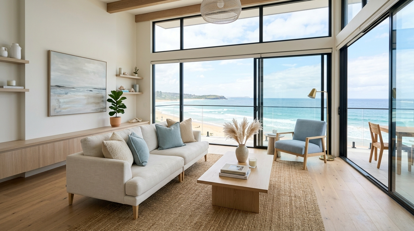 Keep window treatments light and simple